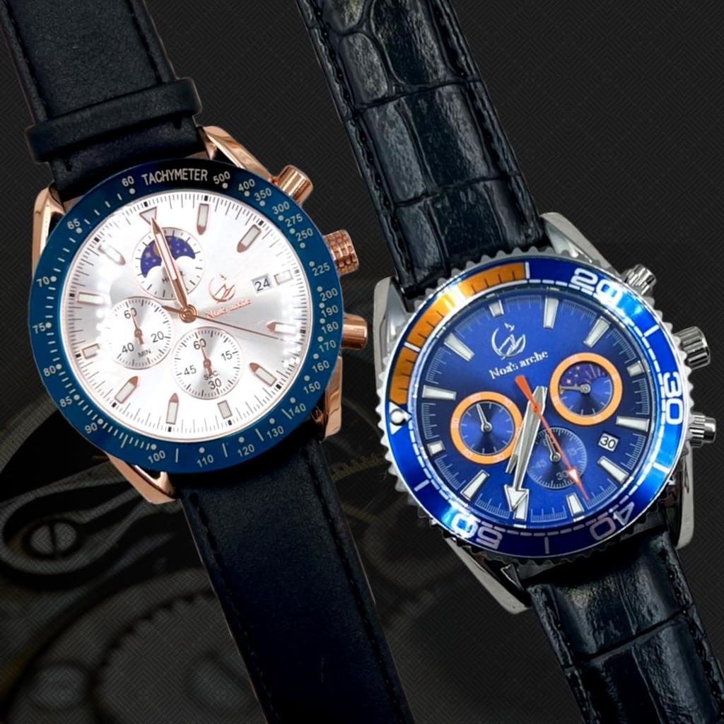 Arche Business Нержавеющая сталь Памятный кожаный ремешок Мужские часы Noa's, Кварцевые, Стальные, Легко читаемый циферблат, Люминесцентные, Водонепроницаемые, Мужские часы, Подарок,