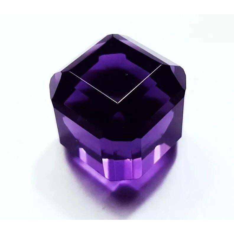 95+ Ct Natural Taaffeite Violet Cube Cut Fabulous Certified Loose Gemstone