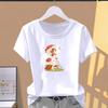 Trendy Summer Top with Fashionable Patterns, Cute and Stylish Short-sleeve T-shirt.
