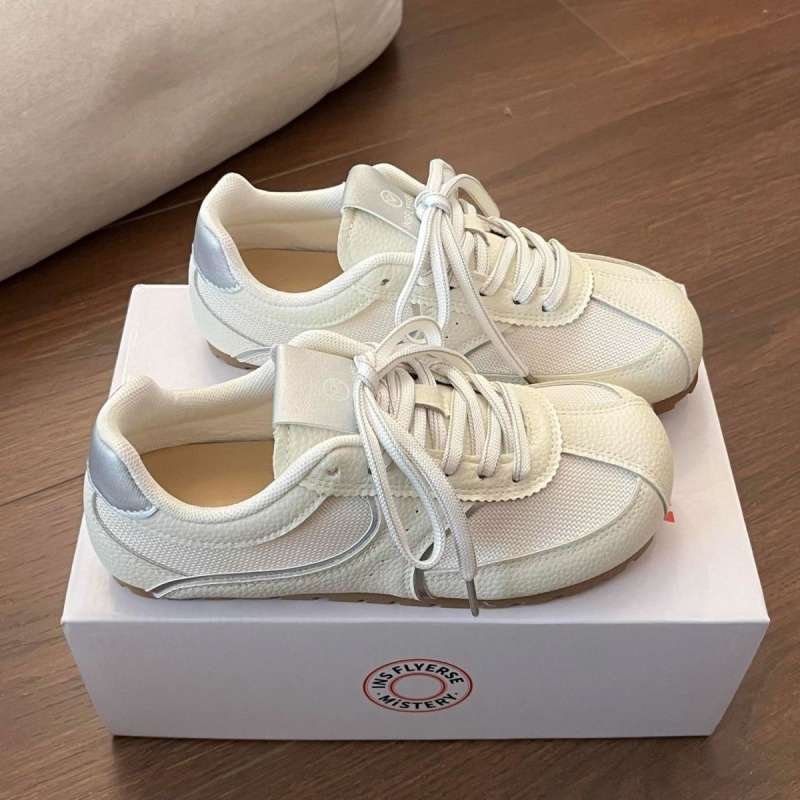 Spring Soft-soled Retro German Training Shoes Women's Shoes 2025 New Mesh Breathable Casual Ugly Cute Flat Baseplate Shoes Little White Shoes