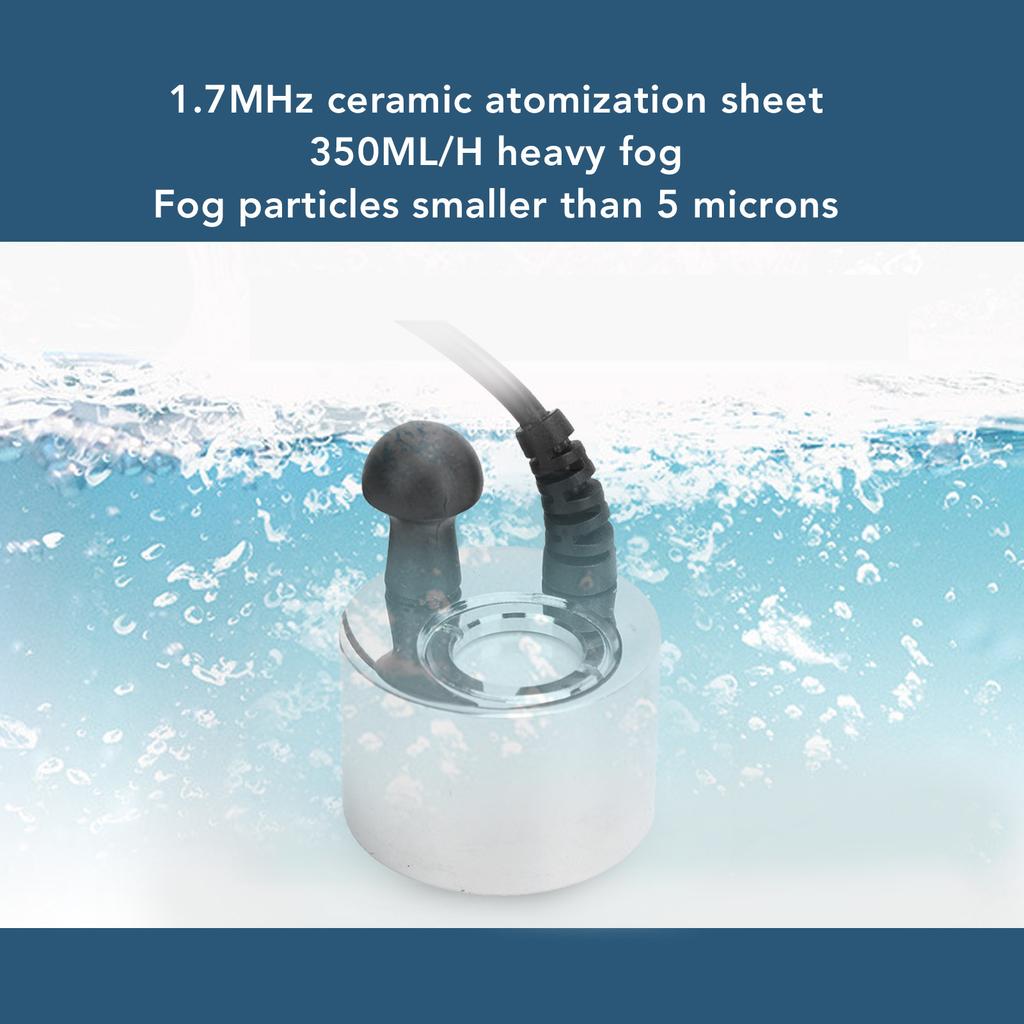 Ultrasonic Fog Machine Ultrasonic Mist Maker Copper Single Head Fog Machine for Pond Fireplace Landscape DC24V 650mA Pond Fogger