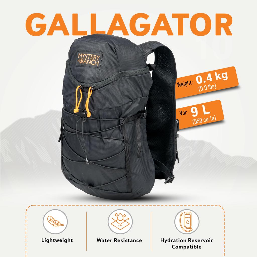 Рюкзак 9л GALLAGATOR 10 ЧЕРНЫЙ [Mystery Lunch]