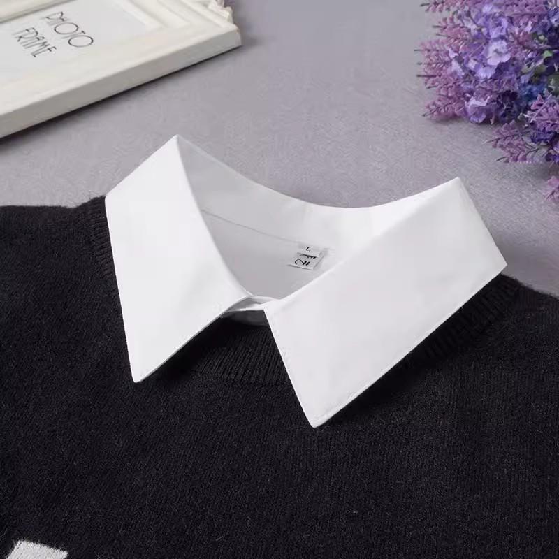 M-2XL White Fake Collar for Women Shirt Sweater Detachable Collar False Collar Lapel Blouse Tops Faux Col Neckwear Nep Kraagje