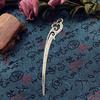 Retro Ethnic Style Miao Silver Hairpin Antique Bookmark Female Flower Hairpin Simple Classical Versatile Disc Hair Hairpin Hair Accessories