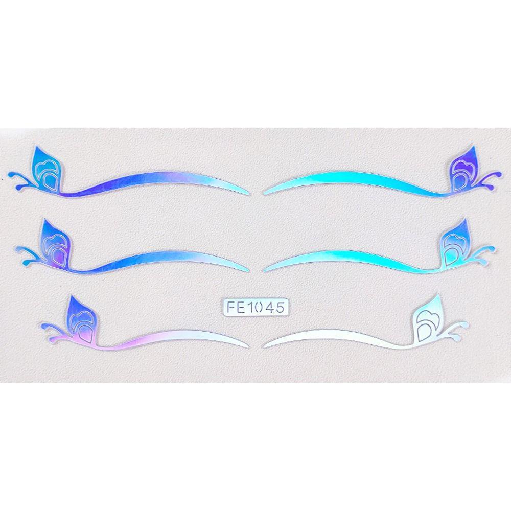 Водостойкая блестящая временная татуировка-наклейка, самоклеящаяся подводка для глаз, наклейка для вечеринки и фестиваля