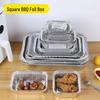 Квадратная миска для выпечки и гриля из алюминиевой фольги - Одноразовый контейнер для еды на вынос