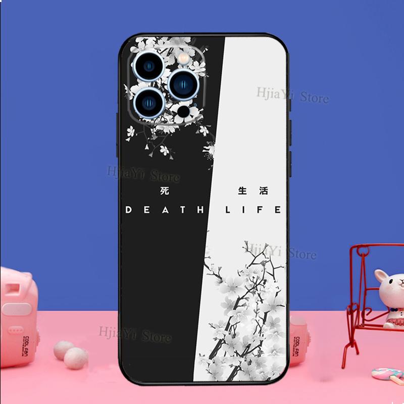 Чехол Life With Death для iPhone 16 15 13 11 14 Pro Max 12 Mini Plus XR X XS Max Силиконовый чехол для телефона