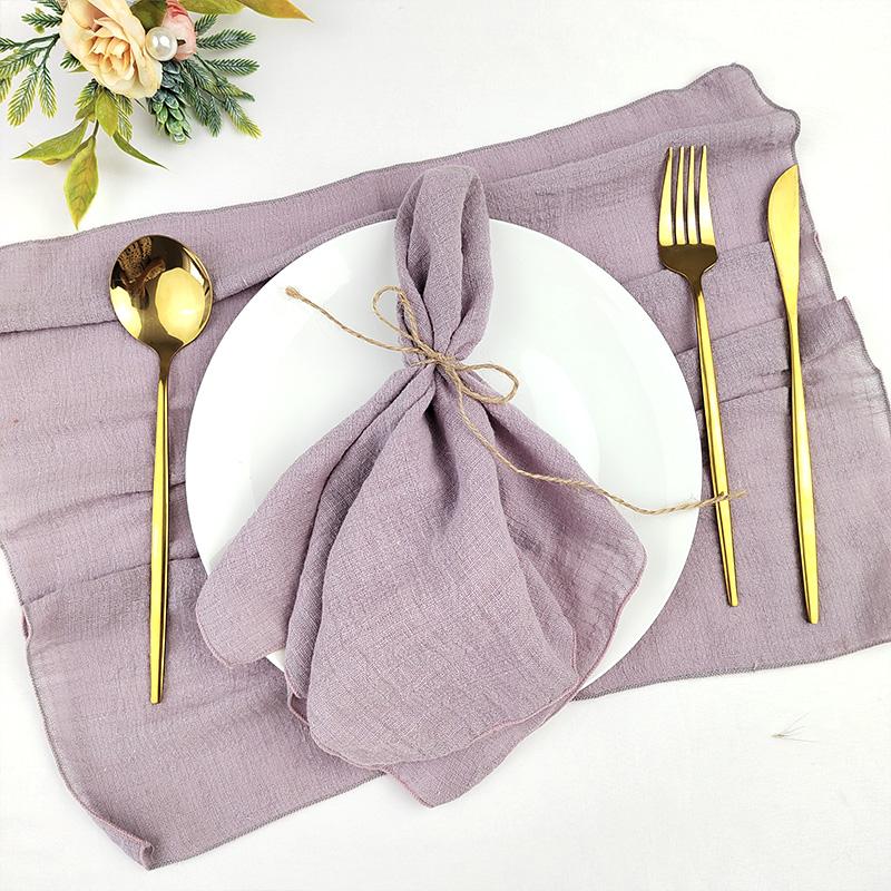 Set of 50 Cotton Cloth Napkins Gauze Fabric 30x30 Cm Factory Outlet Wedding Decor Everyday Use Dinner Tea Towel Table Village