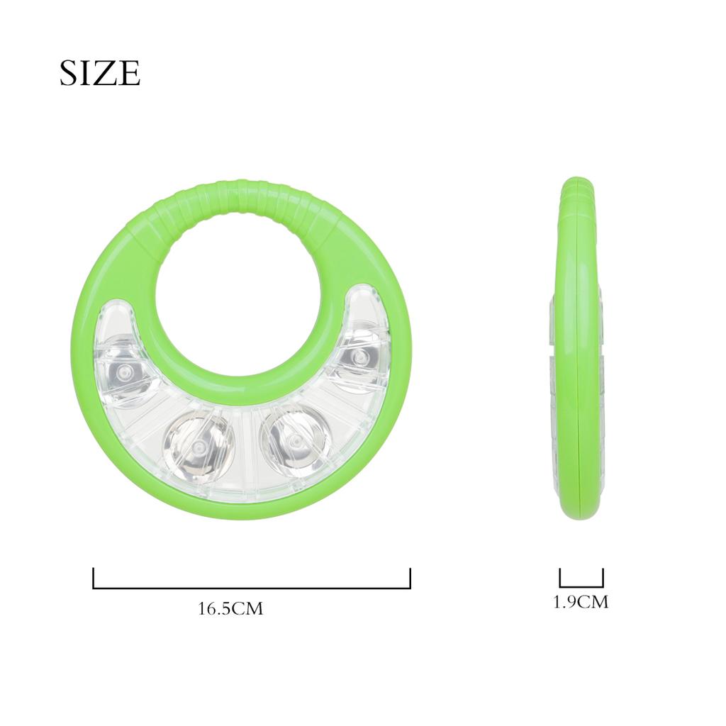 Orff Tambourine Ring Hand Held Drum Double Side Jingle Bells Children Enlightenment Music Toys Flower Model Percussion Toys