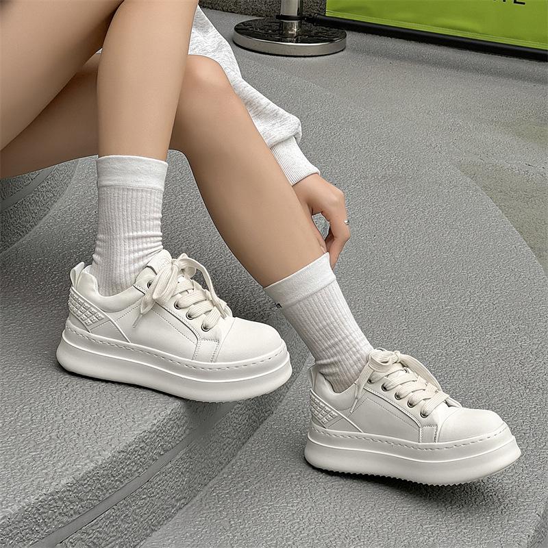 Повседневная обувь с большой головой, новая мужская нишевая обувь на доске, универсальная классическая низкая, на толстой подошве, увеличивающая рост, обувь для доски 66027-K