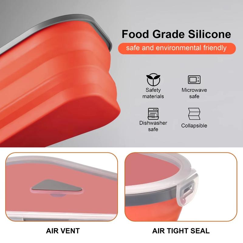 Silicone Pizza Box - Reusable Over 1000 Times, Foldable for Space-Saving Storage, Food-Grade Materia