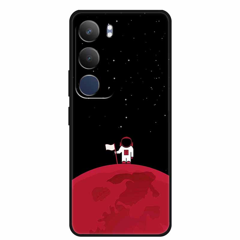 Чехол для Vivo Y29 V2420 Мягкий Силиконовый ТПУ Чехол для Телефона Пылезащитный Capa Для Vivo Y29 Y 29 5G Защитная Крышка Милый Кот Черный Coque