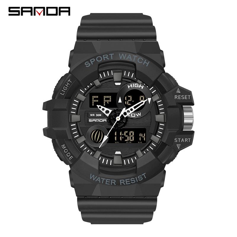 Sanda Student Multifunctional Waterproof Sports Watch with Alarm