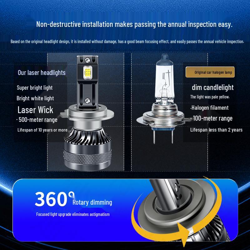 Совместимые светодиодные фары для автомобилей: H7, H11 (ближний свет), H1 (Дальний свет), H4 (интегрированный высокий/низкий), 9005 (лазер).