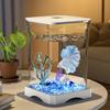 Compact Ornamental Fish Tank for Home or Office - Ideal for Small Goldfish and Desktop Landscaping.