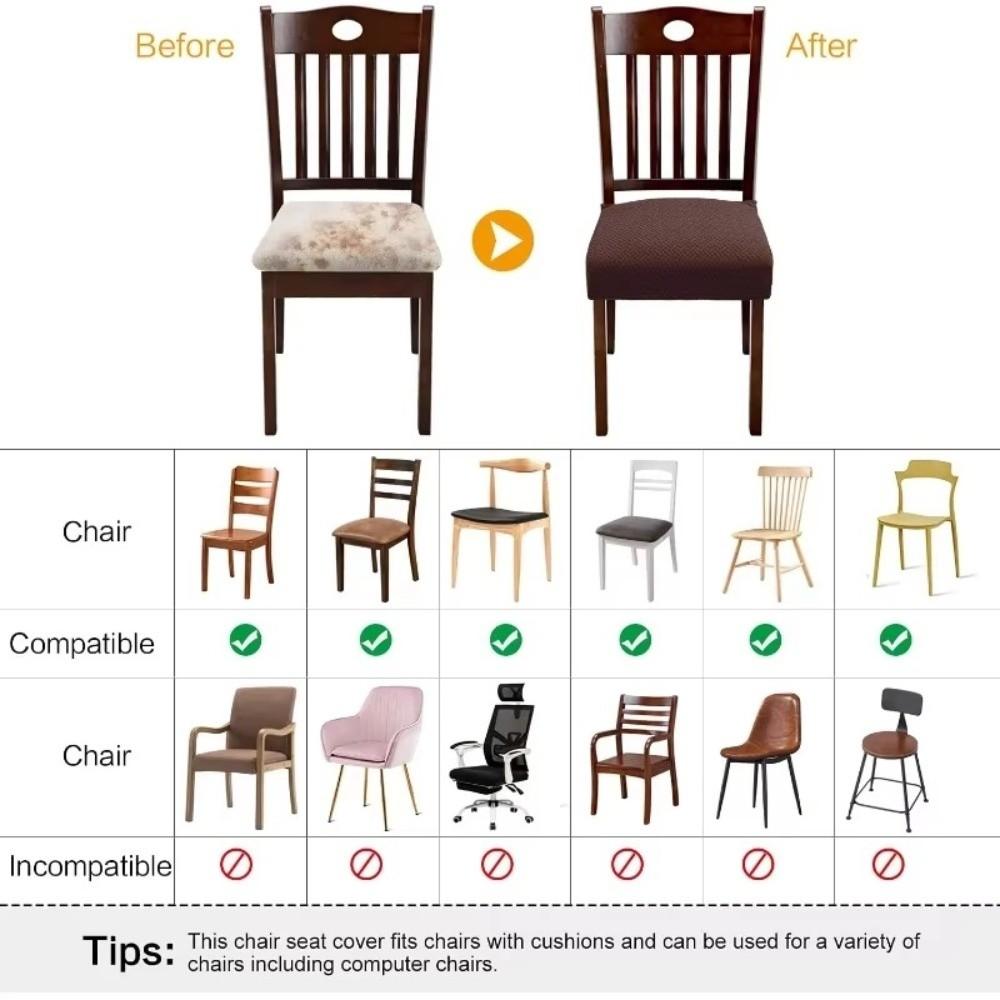 Съемные жаккардовые чехлы на сиденья стульев однотонные эластичные спандекс чехлы для стульев столовая