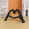 Nordic Style Heart Skeleton Hand Statue Resin Halloween Desktop Ornament  Office