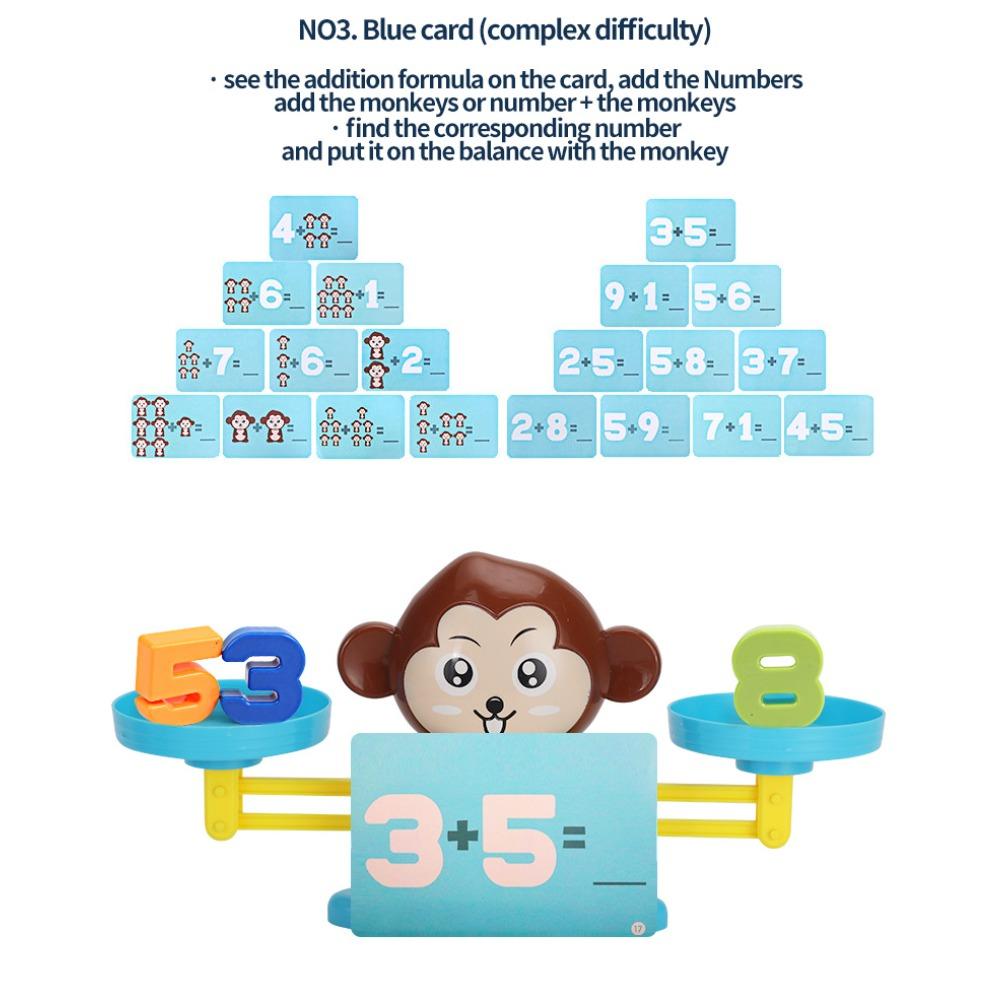Игрушка с математическими весами Монтессори, обучающая игрушка для счета и расчета с весами и аксессуарами, игрушка для детей с навыками баланса мультяшной лягушки