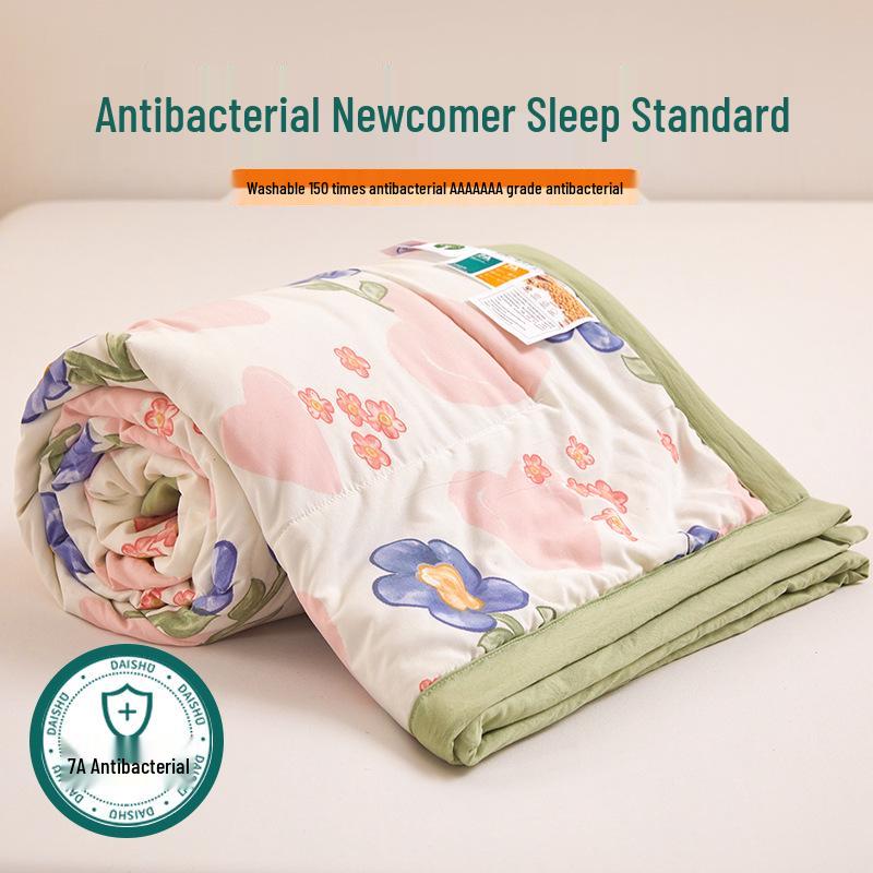 7A Antibacterial Summer Air Conditioner Quilt - Washable Cooling Cotton Quilt for Dorms and Students