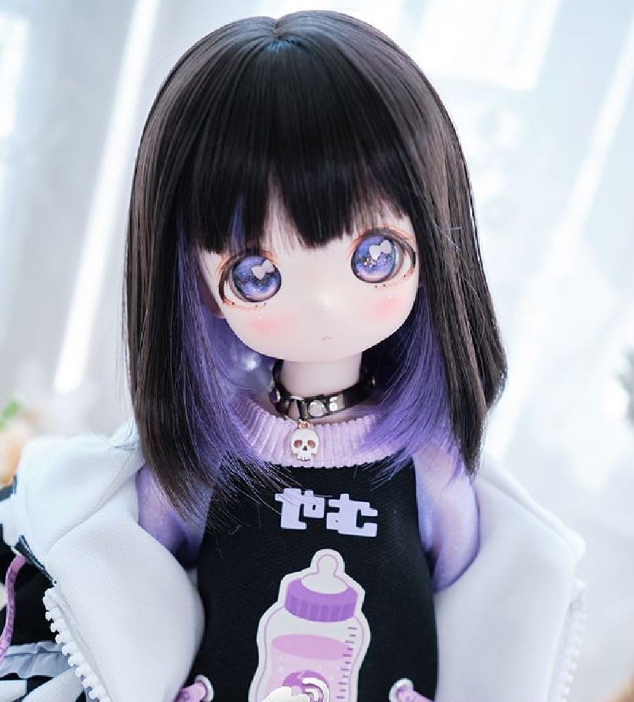 Термостойкий кукольный парик ST195, двухцветный боб, парик, совместимый с куклой 1/3, только парик