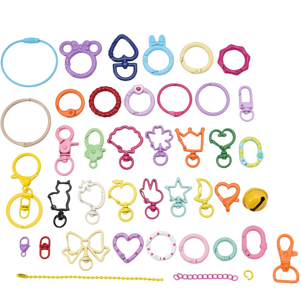 5-100 шт. Сплав Окрашенный спреем Брелок Брелок Карабин Кольцо для ключей Для DIY Ювелирных изделий Ключи Кошельки Украшения