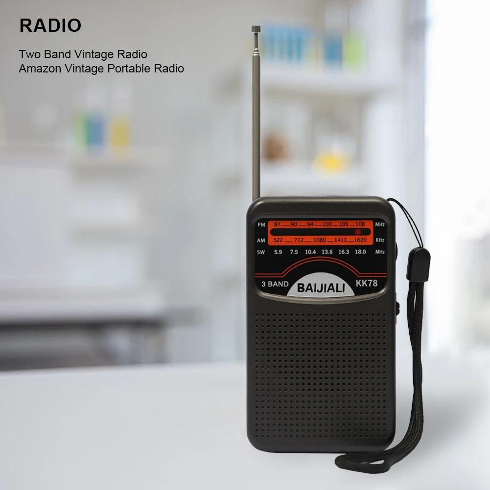 Портативное радио FM AM SW Карманный радиоприемник с указателем LCD Дисплей Радио на батарейках Walkman для использования в помещении, на улице, в чрезвычайных ситуациях
