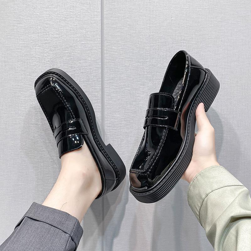 Мужские мокасины в британском стиле, новые, в стиле колледжа, ретро, с одной педалью, ленивые, маленькие кожаные туфли 2017-T