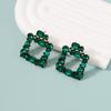 Новые Простые Геометрические Квадратные Серьги-Вырезы из Сплава, Личность, Мода, Креативные Серьги со Стразами, Универсальные Серьги Женские