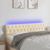 VidaXL LED Headboard Bedroom Furniture Double Bed Accessory Head of Bed Frame Interior Cream 3121951