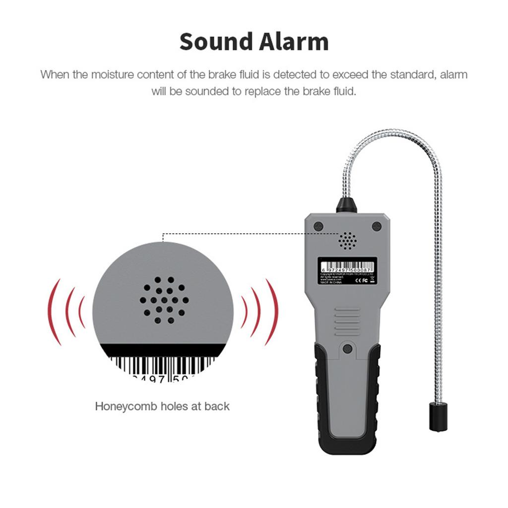 Automotive Brake Fluid Tester Oil Moisture Water Detection with  LCD Display for Vehicle DOT3 DOT4