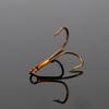 50PCS High Carbon Steel Treble Hook Set Round Bend Three Anchor Hook  Saltwater Environments
