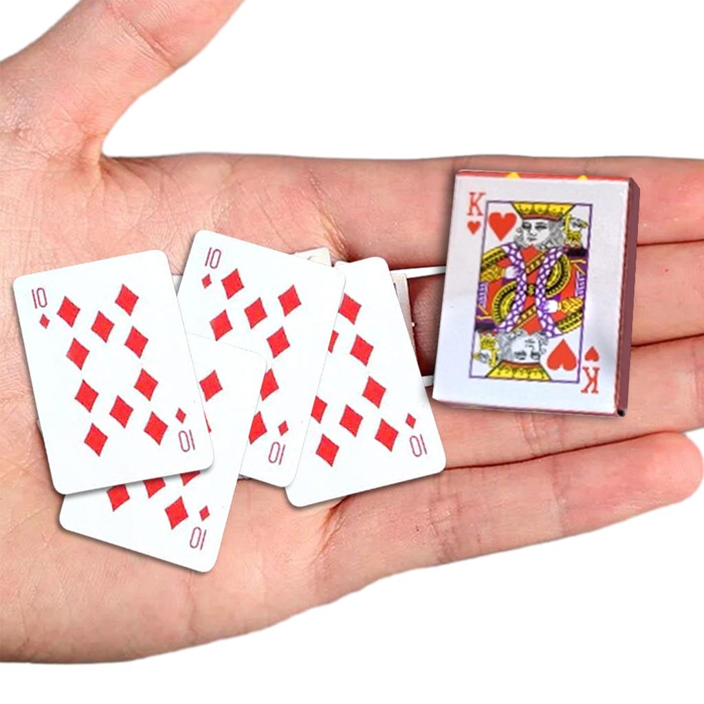 Portable Mini Playing Cards Poker Chips Clear Playing Card For Family Game Party Spoof Fun Prank Props House Study Pub Accessory