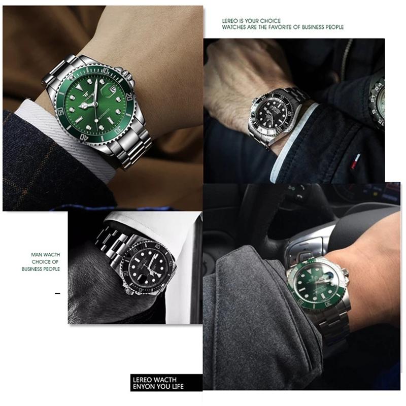 Мужские часы класса люкс, стальные, турбийон, скелетон, механические, светящиеся, автоматические, с датой, с бриллиантами