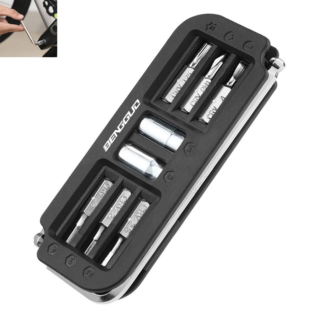 10-Piece Bicycle Repair Tool Kit Portable Multifunctional Accessories For Cycling