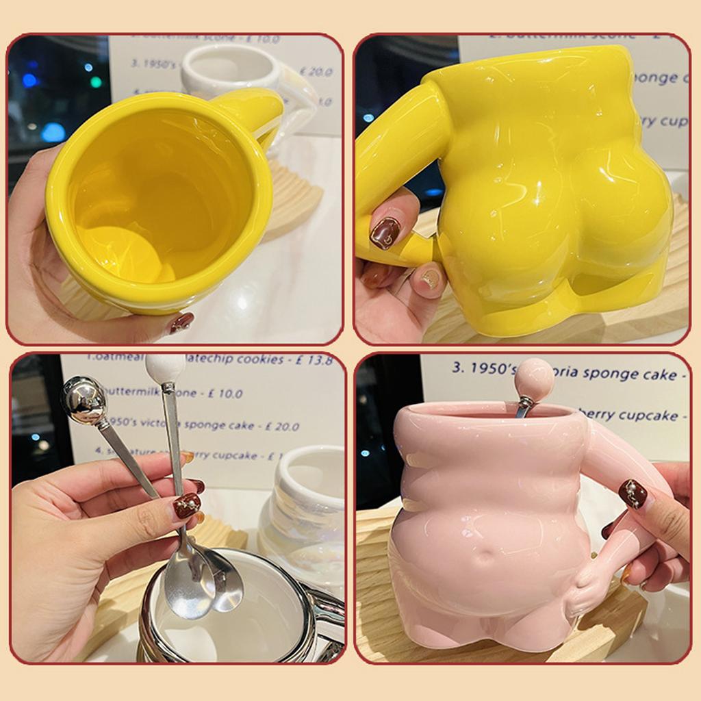 Креативная керамическая кружка для кофе Pinch Belly Designs, кофейные чашки, аксессуары, очаровательная посуда для домашнего офиса, вечеринки