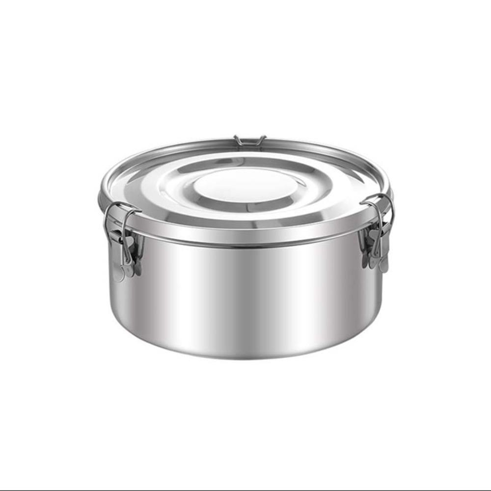 304 Stainless Steel Korean Lunch Box Round Lunch Container Household Food Storage Box Camping