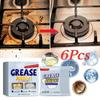 6 шт. универсальный чистящий порошок мощный кухонный очиститель порошок для удаления грязи стойкий очиститель жирных пятен для гриля духовки плиты кастрюль