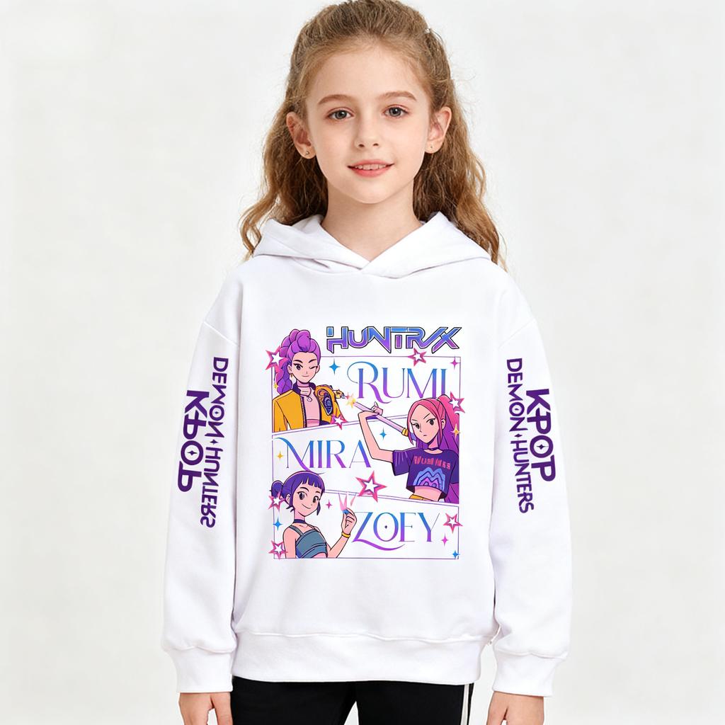 Мультяшные толстовки с капюшоном для девочек на осень и зиму, теплые, удобные и мягкие, модная одежда