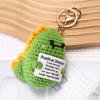 Crochet Dinosaur Keychain Pendant - Wool Knit Doll