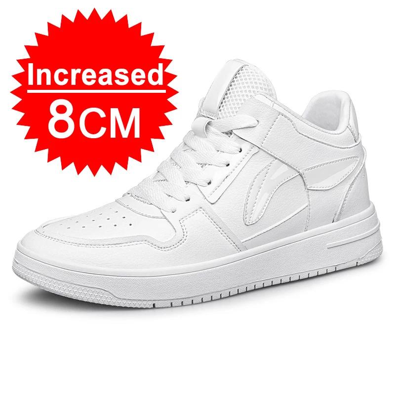 Кроссовки COZOK для мужчин, модные, черные, повседневные, кроссовки для мужчин, невидимые, увеличивающие рост, кроссовки для мужчин, дышащие, увеличивающие рост, 8 см