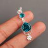 Apatite Gemstone 925 Sterling Silver Jewelry Handmade Pendant 2.00" For Women PP-5-11