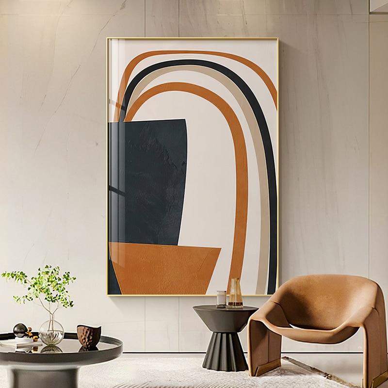 Абстрактные геометрические линии, холст, живопись, современный минималистский домашний декор, постеры, принты, настенные художественные картинки для гостиной, отеля