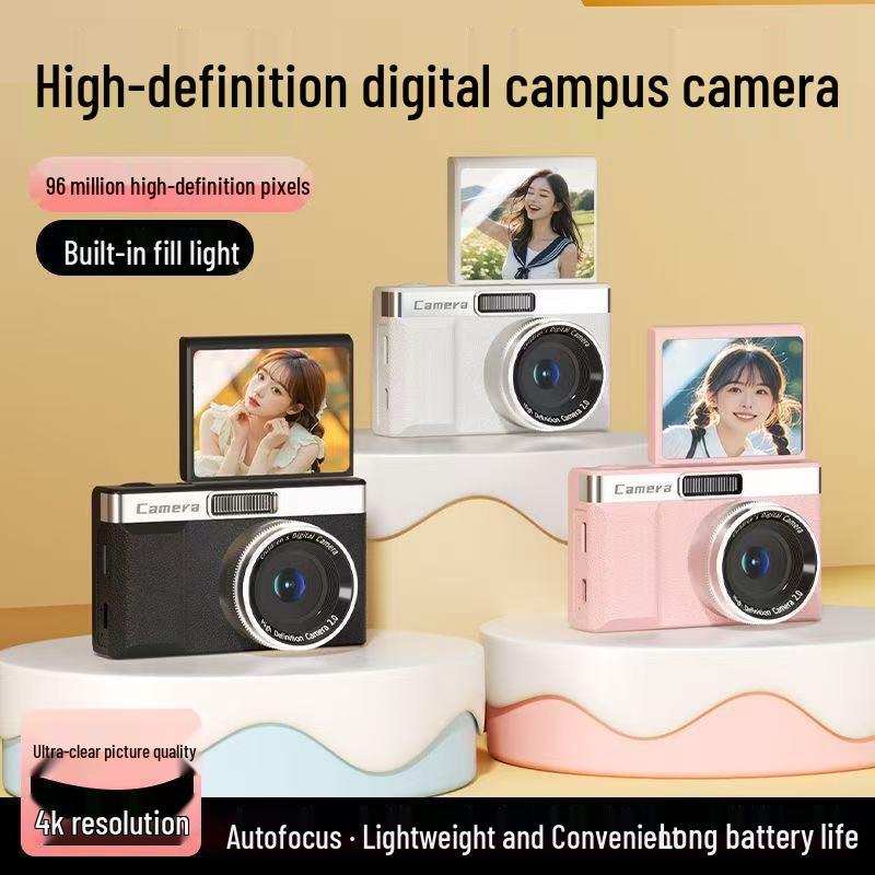 HD Flip Screen CCD Digital Camera with Selfie & Travel Features for Students