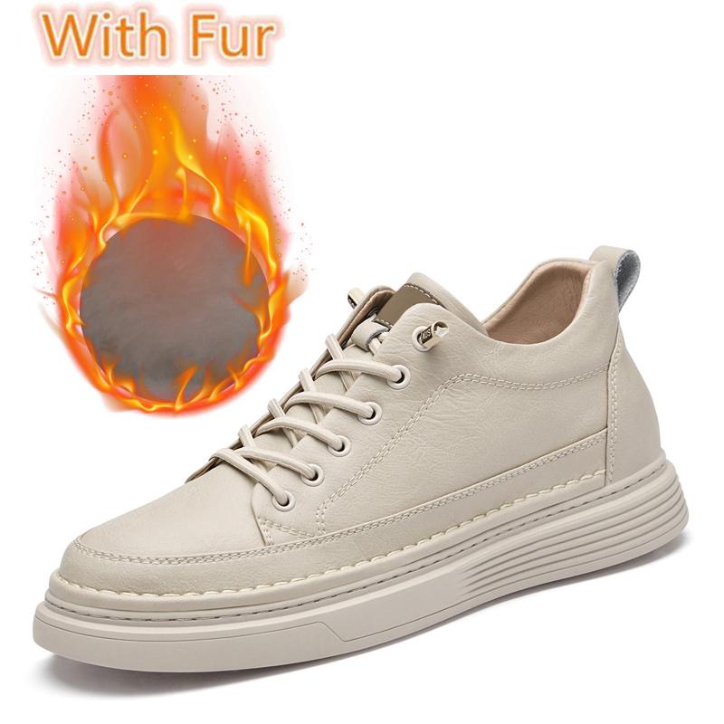 Мода 2024 года, новые теплые зимние туфли на плоской подошве из натуральной кожи, вулканизированные кроссовки, мужская трендовая повседневная кожаная обувь, кроссовки для тенниса, мужская обувь для активного отдыха