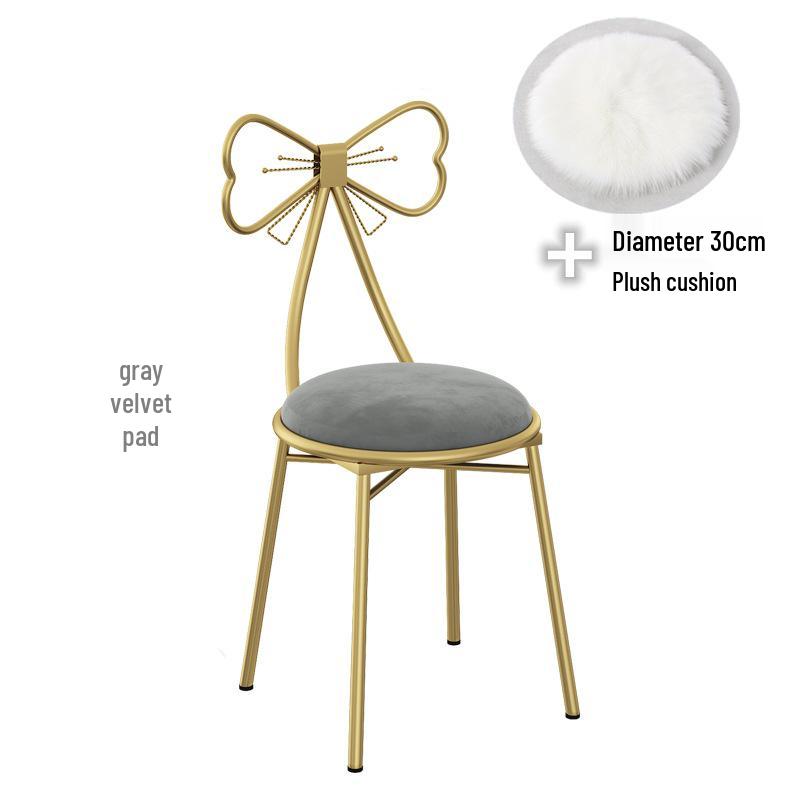 Принцесса Бабочка Стул для Макияжа со Съемной Спинкой - Идеально подходит для Маленьких Спален в Квартирах и Туалетных Зон