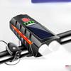 Solar Powered Bicycle Dual Head Horn Front Lights USB Charging Outdoor Cycling High Decibel Horn Warning Lights Cross-border