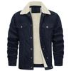Winter Men Corduroy Jackets Fleece Warm Parkas Male Outwear Casual Cargo Coats Men Loose Tooling Jackets EU Size XXL