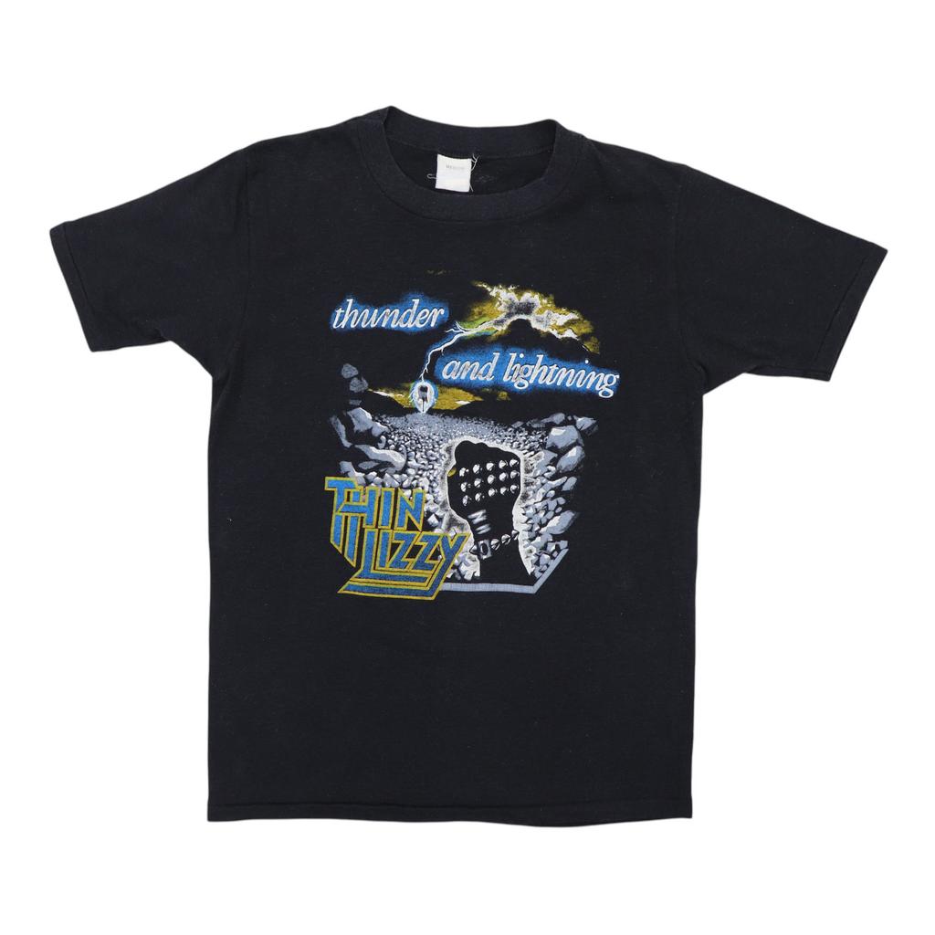 Thunder and lightning Thin Lizzy VTG S-4XL Unisex T-Shirt Cotton Band Tee TD492