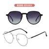 Two-in-one Metal Cat Eye Sunglasses Women Magnetic Clip Cover Vintage Optical Eyeglasses Frame Designer Polarized Sun Glasses