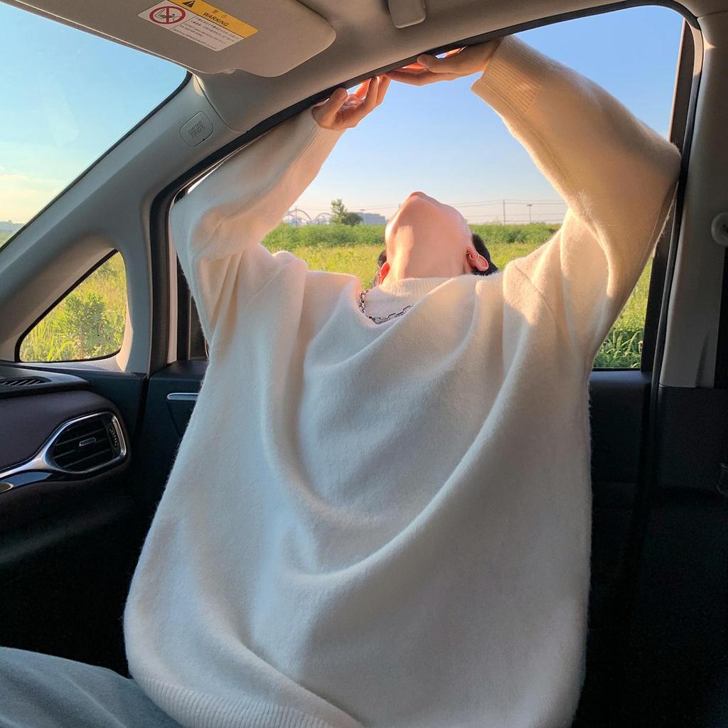 Мужской ретро-вязаный базовый слой - Свободный крой для осени и зимы